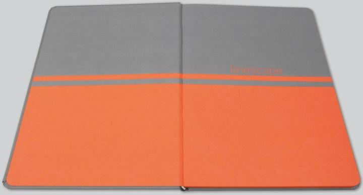 Immagine prodotto Sigel Notizbuch A5 Linescape hellgrau/orange (A5, Quadretti, Copertina rigida)