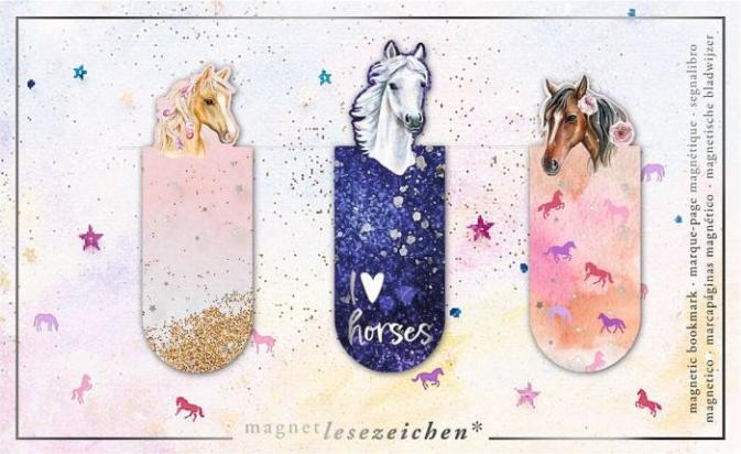 Magnetic bookmark Lovely Horses/STK