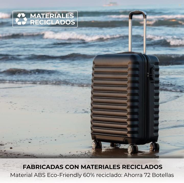 Immagine prodotto Numada Set di valigie, 3 pezzi, nero (60 l)