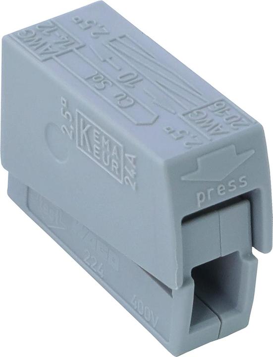 Actual product image Wago Light clamp 0.5 - 2.5mm2 gray, PU 100 pcs.