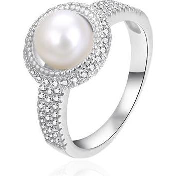 Agato, Anello, - Dazzling silver ring with genuine pearl AGT-R10W - Circuit: 54 mm, (54)