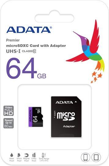 Produktbild Adata microSDXC Card (64 GB, microSDXC, U1, UHS-I)