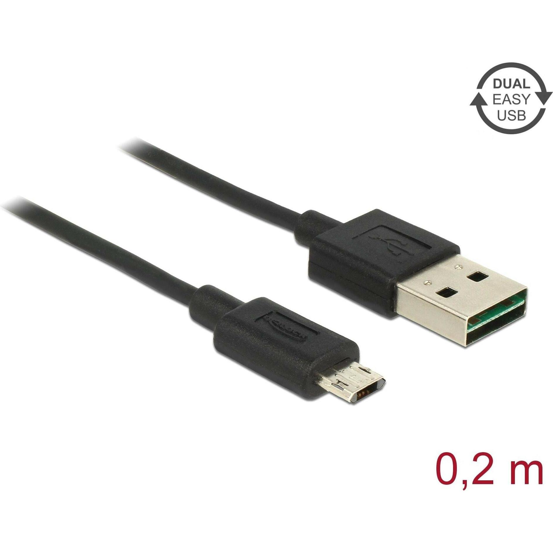 Delock Easy 2.0 (0.20 m, USB 2.0), USB Kabel