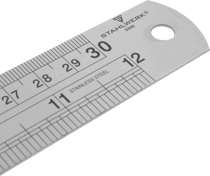 Immagine prodotto Stahlwerk Set di righelli in acciaio inox di alta qualità con lunghezze di 300 e 500 mm (50 cm, Acciaio)