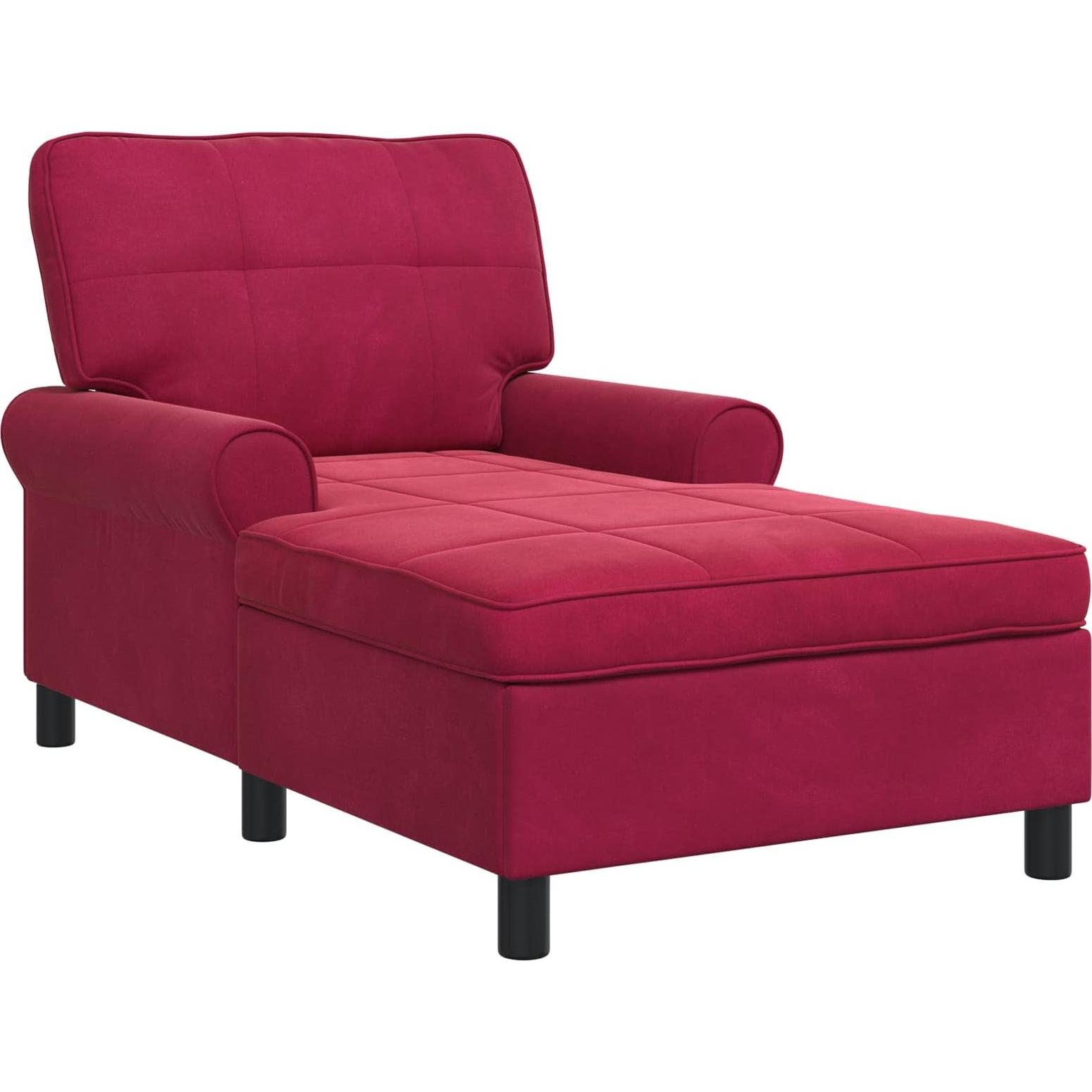 Vidaxl Rot Sofa + Bettsofa, Lounge-Liege
