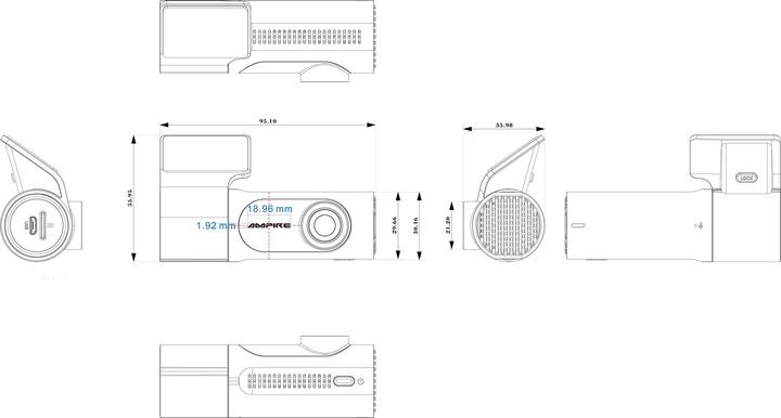 Produktbild Ampire Dashcam in 1080p Full-HD Auflösung, WLAN (Eingebautes Mikrofon, Full HD)