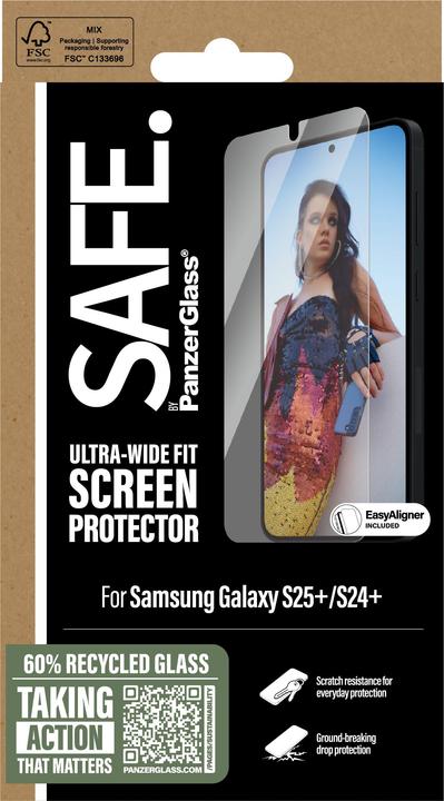 Produktbild PanzerGlass Displayschutz Ultra Wide Fit (1 Stück, Samsung Galaxy S25+, Samsung Galaxy S24+)