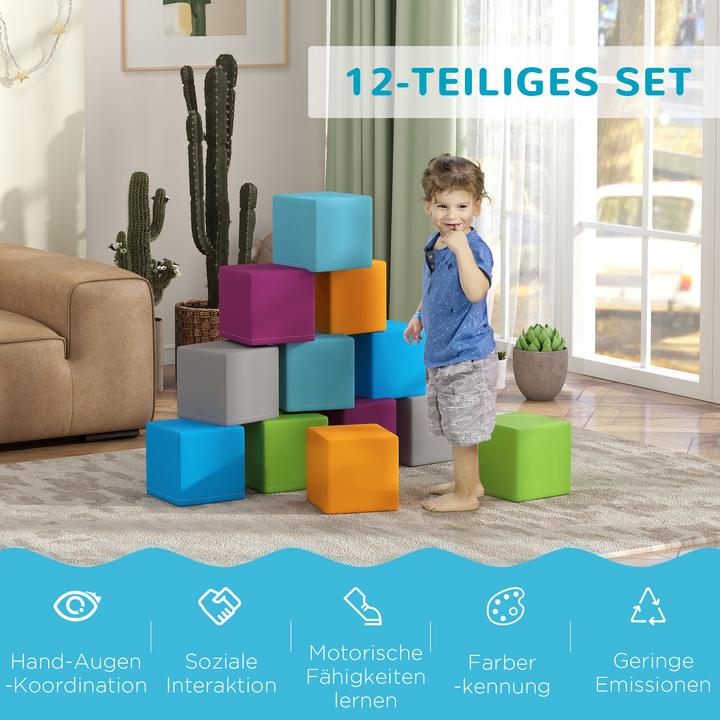 Image du produit Homcom Softbausteine Kunstleder, EPE Mehrfarbig