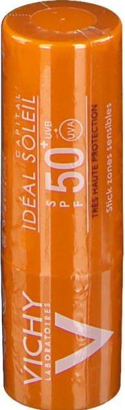 Produktbild Vichy Capital Soleil Stick empfindliche Hautpartien (Sonnenstick, Sonnencreme Gesicht, SPF 50+, 9 ml, 9 g)