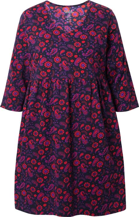 Produktbild Ulla Popken Jerseykleid, A-Linie, V-Ausschnitt, 3/4-Arm (42, 44)