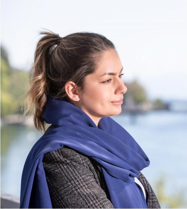 Immagine prodotto eja Travel Schal Sciarpa da viaggio con paradenti Darkblue (Serrature e rimorchi)