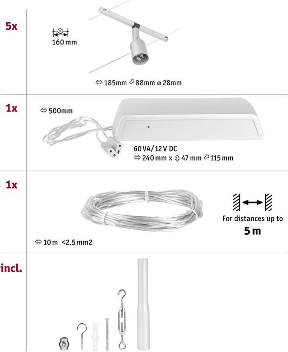 Image du produit Paulmann Système filaire Salt