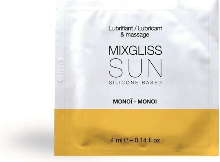 Actual product image Mixgliss Lubricant Base Silicone Roma Monoi 12 Single Dose 4ml