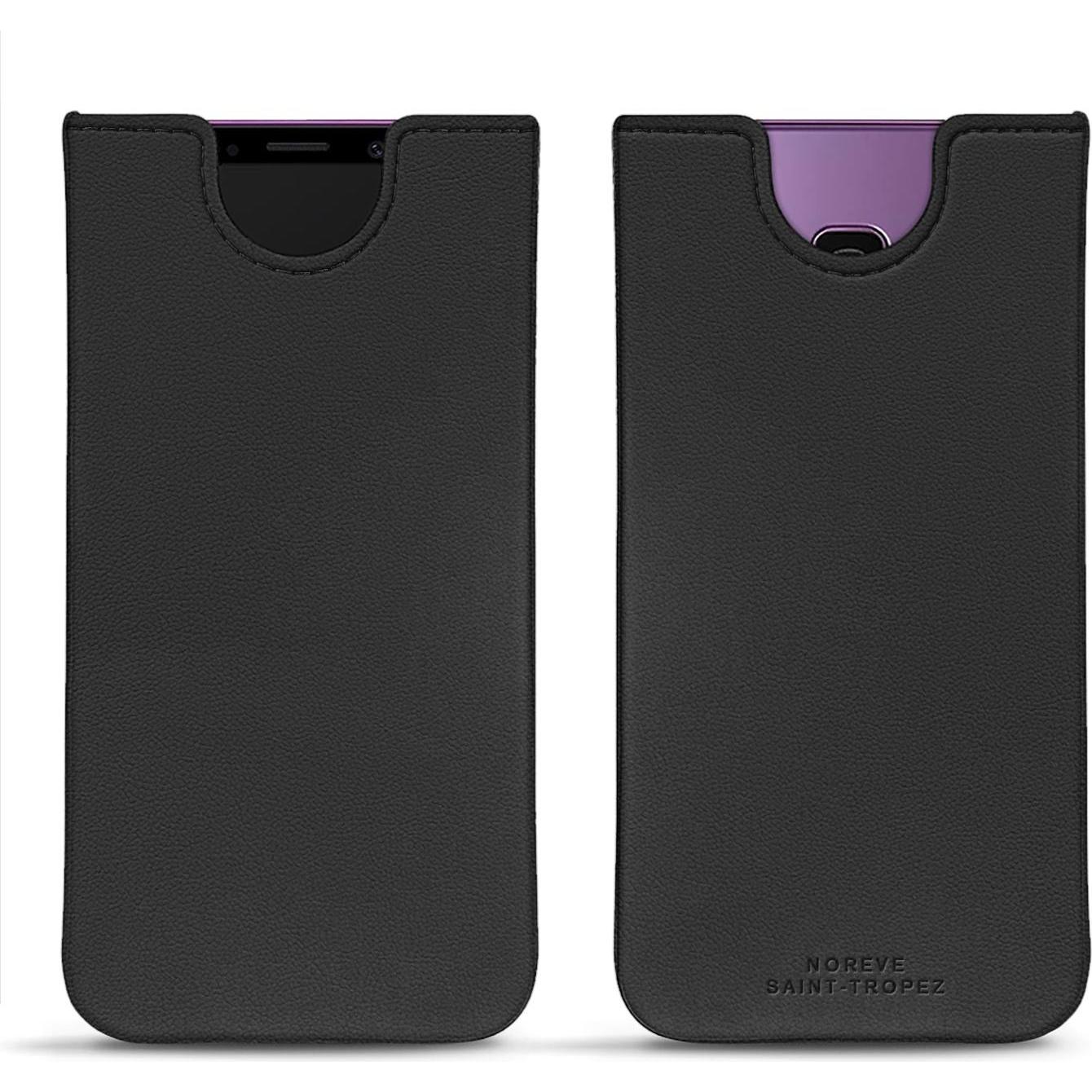 Noreve Lederschutzhülle (Samsung Galaxy S9+), Smartphone Hülle, Schwarz