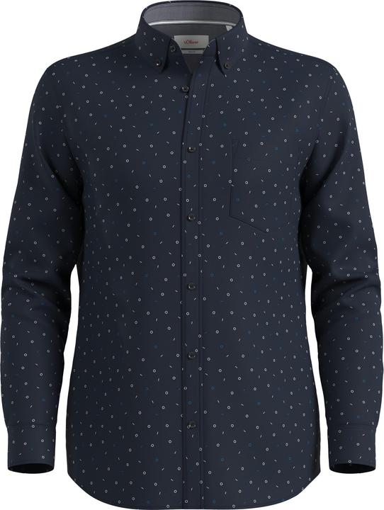 Produktbild s.Oliver Hemd Slim: Hemd mit Allover-Print (XL)