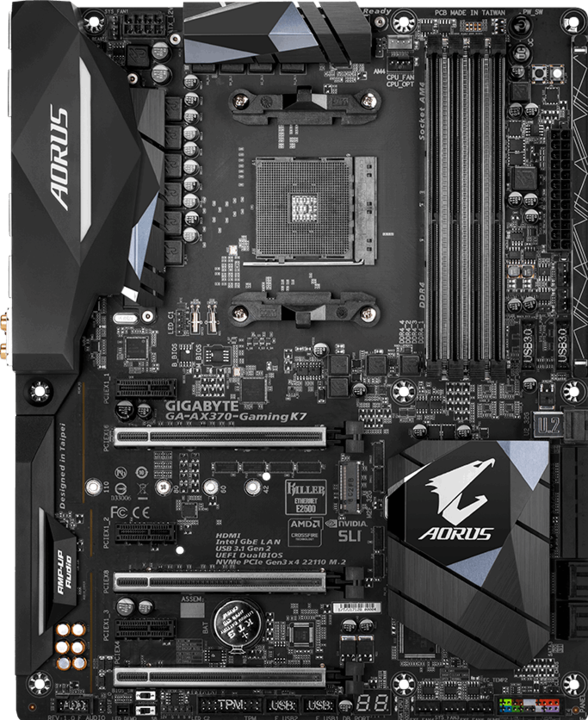 Actual product image Gigabyte Aorus GA-AX370 Gaming K7 (AM4, AMD X370, ATX)