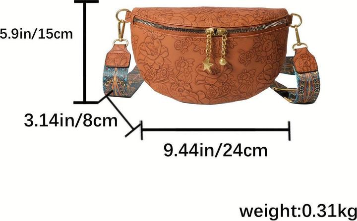 Immagine prodotto Only-Bags.Store Borsa crossbody con motivo floreale retrò ed elegante, confezione classica strutturata con fantasia