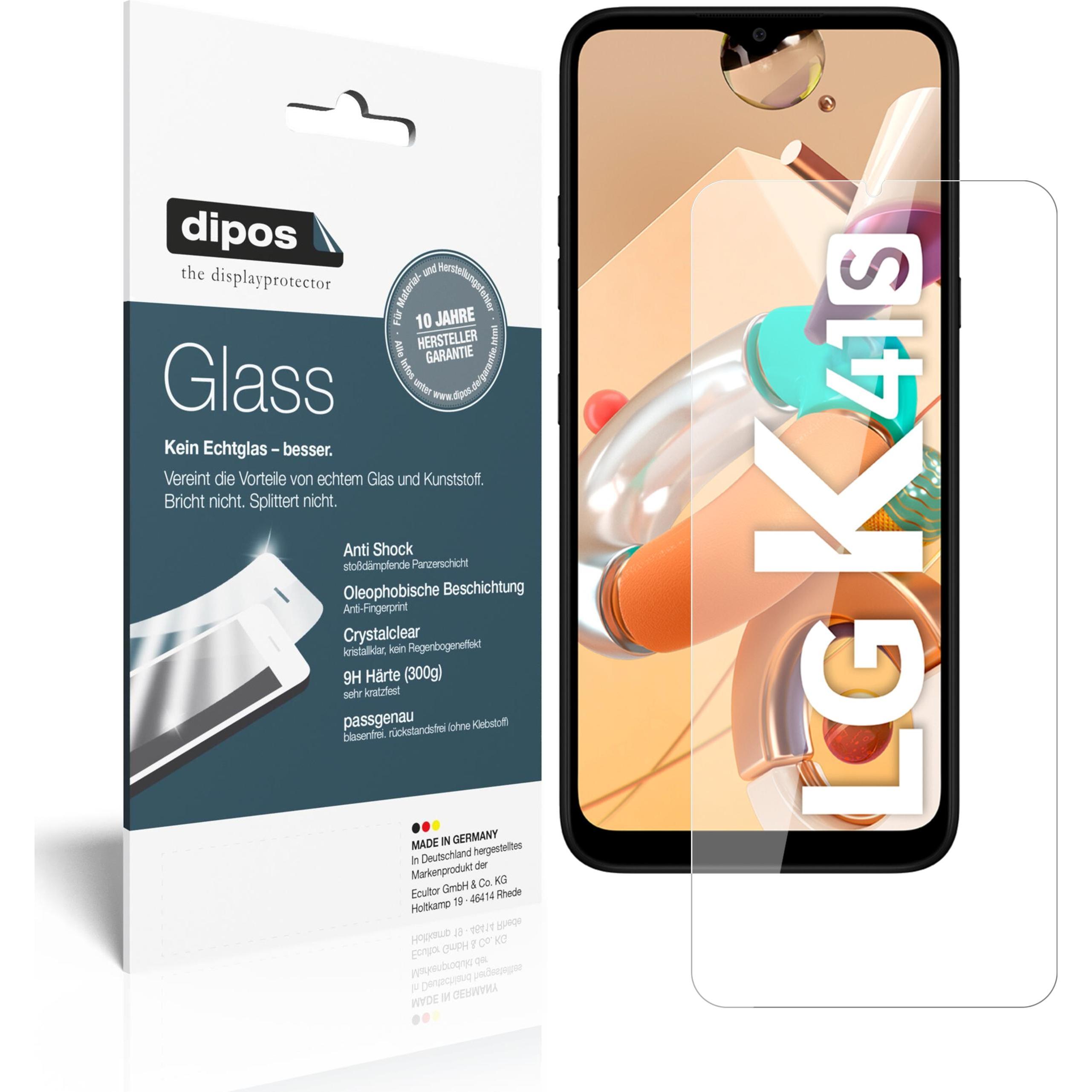Dipos Displayschutz Anti-Shock (2 Stück, LG K41s), Smartphone Schutzfolie, Transparent