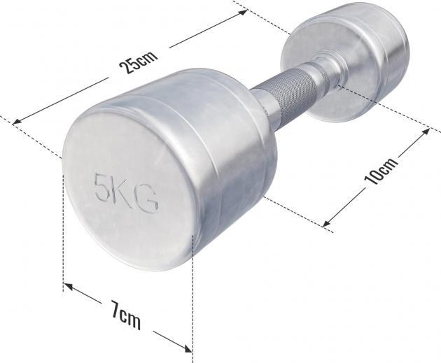 Actual product image Gorilla Sports Chrome Dumbbells (2 x 5 kg)