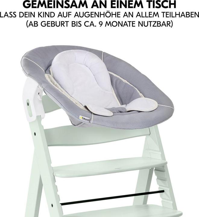 Actual product image Hauck Hochstühle Alpha Plus Mint 4-tlg. Newborn Set - Hochstuhl (Highchair)