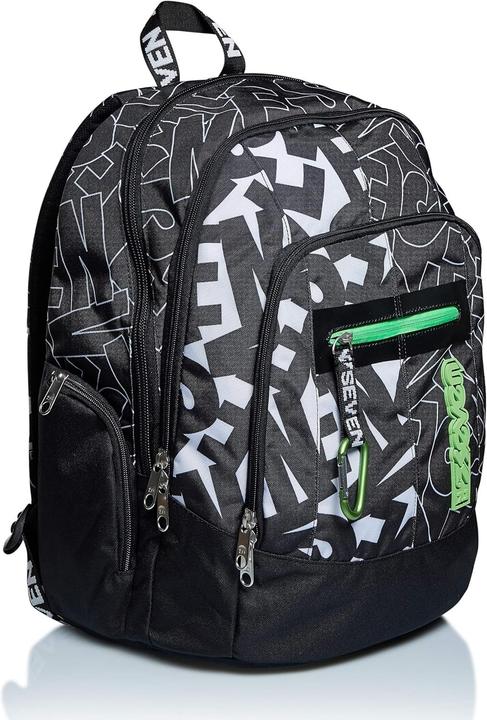 Actual product image Seven Advanced Alpha Beat Unisex Two Compartment School Backpack