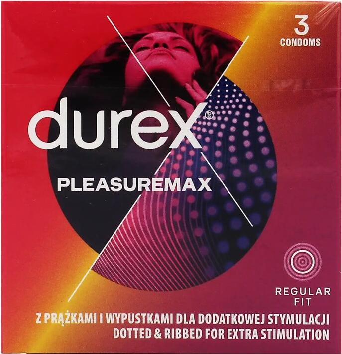 Produktbild Durex Pleasuremax ribbed condoms with tabs 3pcs (3 Stk.)