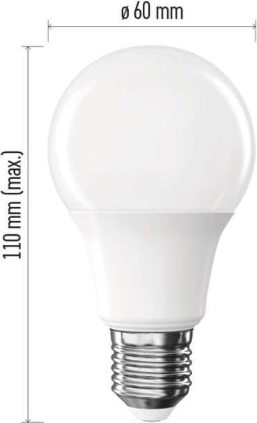 Actual product image Emos LED BASIC A60 8,8W(60W) 806lm E27 NW 6PC (E27, 806 lm, 6x)