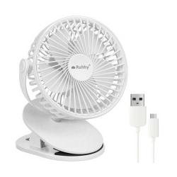 Ruhhy Akku-Ventilator weiss 25566, Ventilatore, Bianco