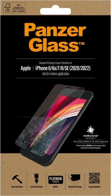 Actual product image PanzerGlass Standard (1 Piece, Apple iPhone 8, Apple iPhone 6s, Apple iPhone 6, Apple iPhone 7, Apple iPhone SE (3rd Gen), Apple iPhone SE (2nd Gen))