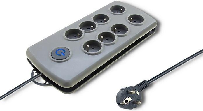 Produktbild Qoltec 50162 surge protector Grey 8 AC outlet(s) (8x, CEE 7/16, 2.50 m)