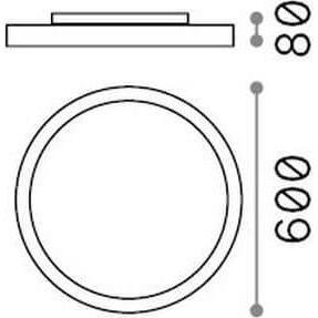 Thumbnail - Ideal lux, Wandleuchte + Deckenleuchte, FLY LED Deckenleuchte 53W ⌀600mm Schwarz IP40 neutralweiss 306612 (8000 lm)