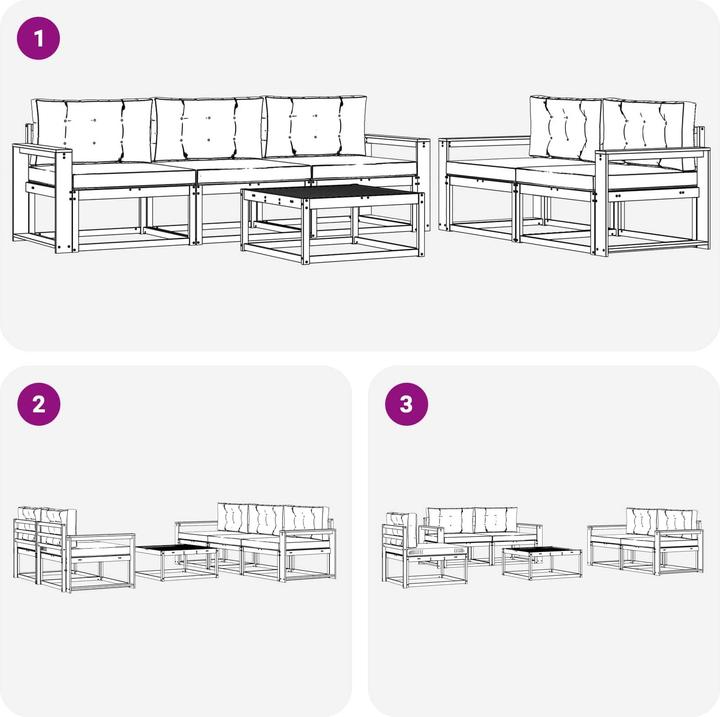 Produktbild vidaXL Outdoor-Sofagarnitur