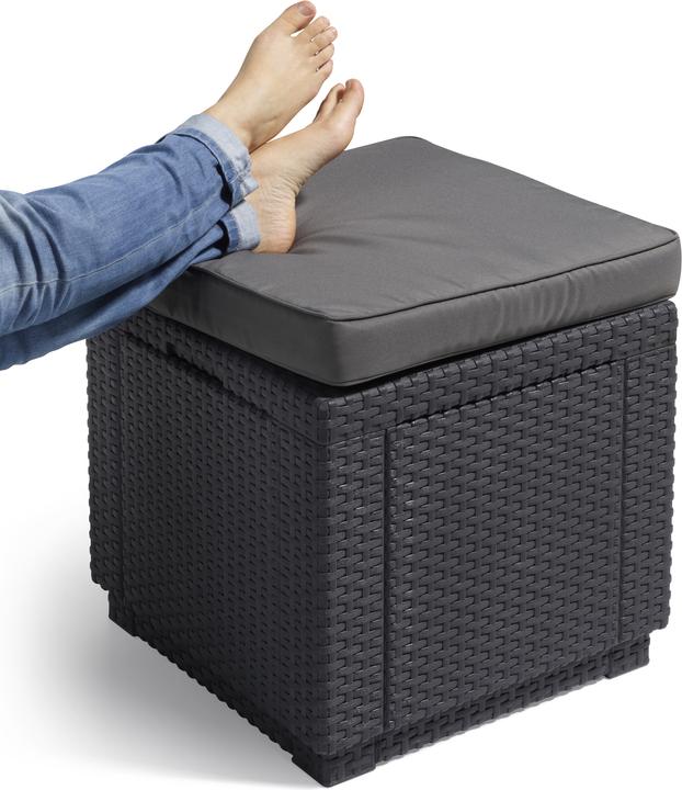 Image du produit Allibert Tabouret Cube (avec coussin)