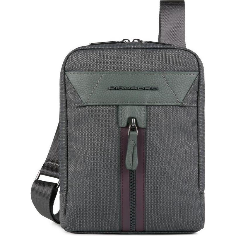 Piquadro Uomo Verde Uomini, Borsetta, Trakai, Shoulder Bag, Textile Crossbody Bag, Green, 16 X 22 X 4 C,