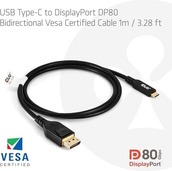 Productafbeelding Club 3D Club3D Kabel USB 4 Typ C 1m Verlängerung 40Gbps St/Bu (1 m, USB 4.0, 240 W)