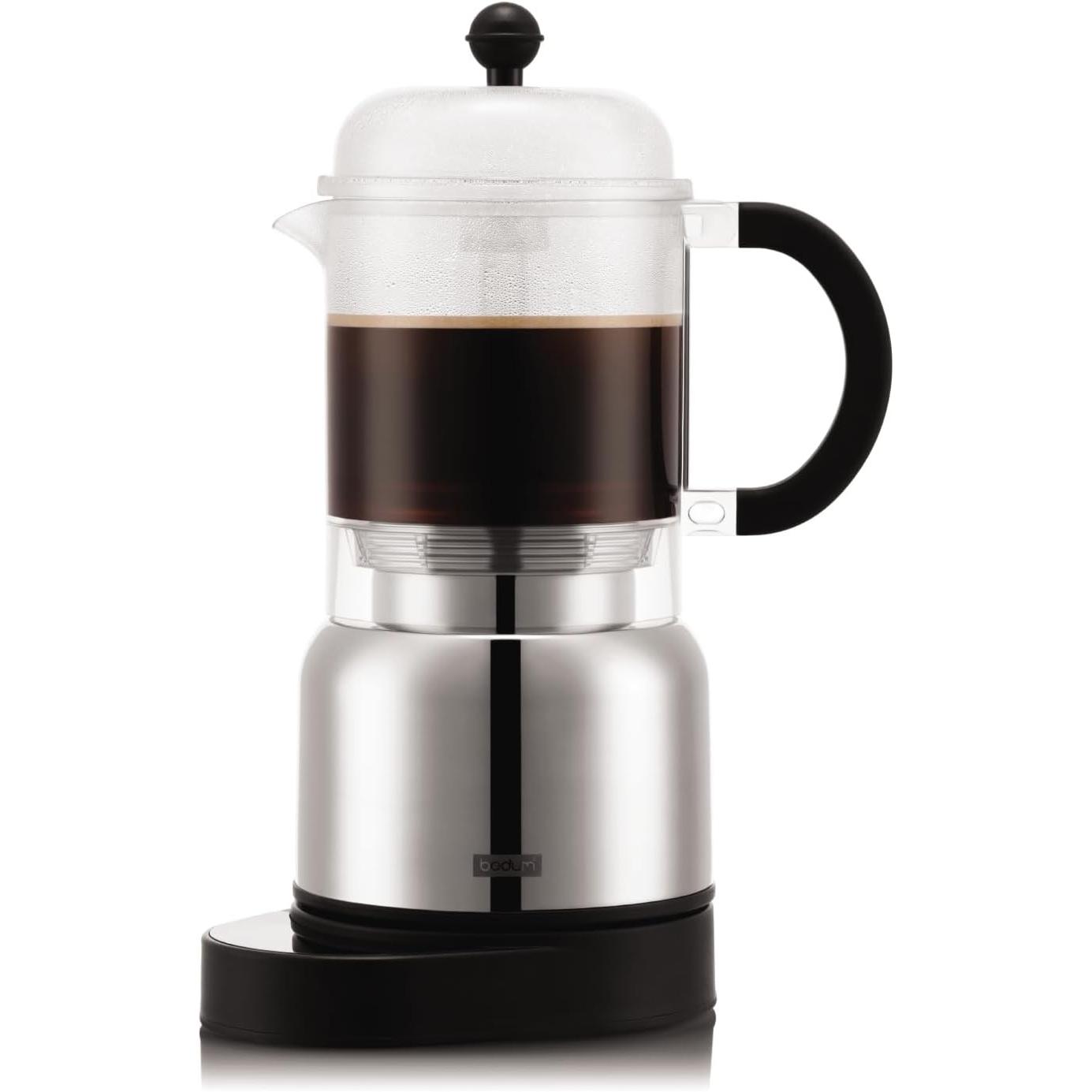 Bodum Macchina per caffè espresso programmabile, Caffettiera moka, Argento, Grigio