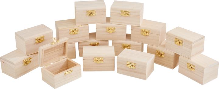 Produktbild VBS XXL Holztruhe, 16 Stück, ca. B 8,2 x T 5,7 x H 5 cm (5.70 cm, 16x)