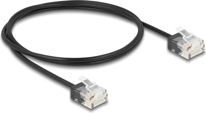 Produktbild Delock RJ45 Netzwerkkabel Cat.6 UTP Ultra Slim 1 m schwarz m (U/UTP, CAT6, 1 m)