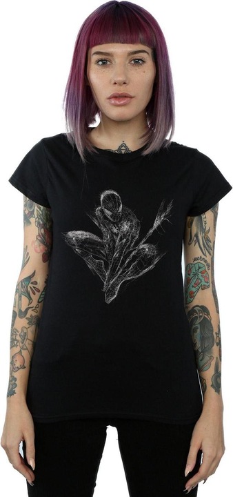 Immagine prodotto Spider-Man Web Crouch Maglietta Donna (XXL)