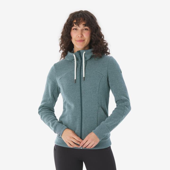Image du produit Quechua Sweatshirt de randonnée respirant femme, NH500 vert (XS)