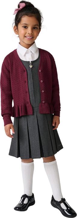 Produktbild Clarks Strickjacke Mädchen Rüschen Mit Zopfmuster Schule (146)