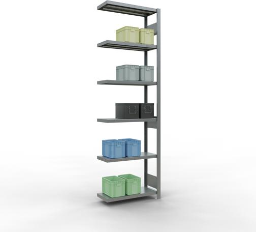 Actual product image Schulte Lagertechnik MULTIplus250 boltless add-on bay system with length bolts