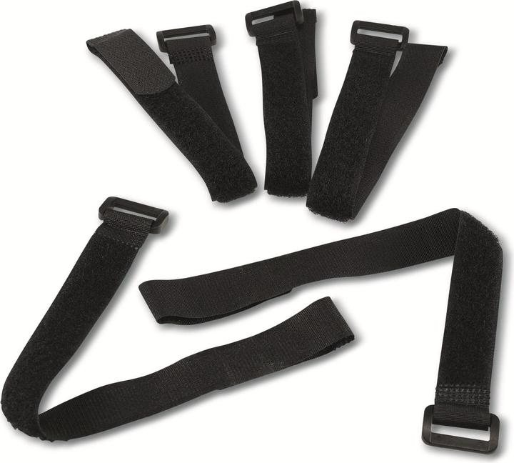 Actual product image Chilitec Velcro strap with eyelet, width 20x300mm black, loadable up to 15kg, 5 pieces (20 mm)