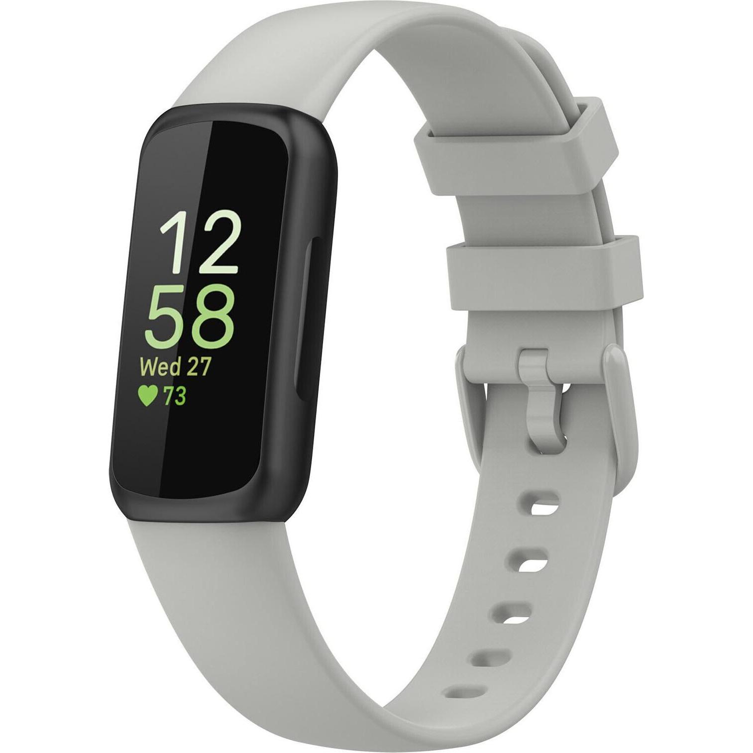 Strap-it Armband (Silikon, Inspire 3), Uhrenarmband, Grau