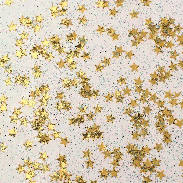 Actual product image Glorex Glitterglue bottle 53ml "Confetti" stars gold (53 ml)