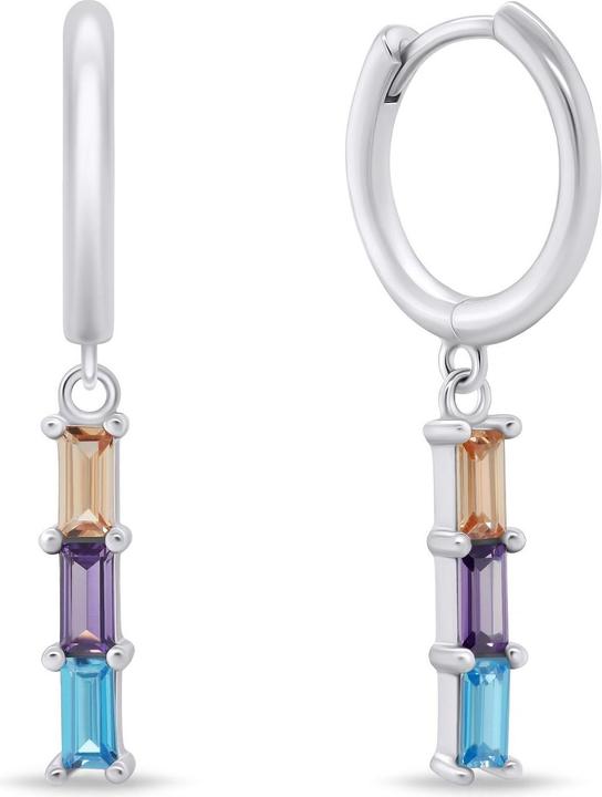 Image du produit Brilio Silver - Decent silver earrings with zircons EA758WRBW