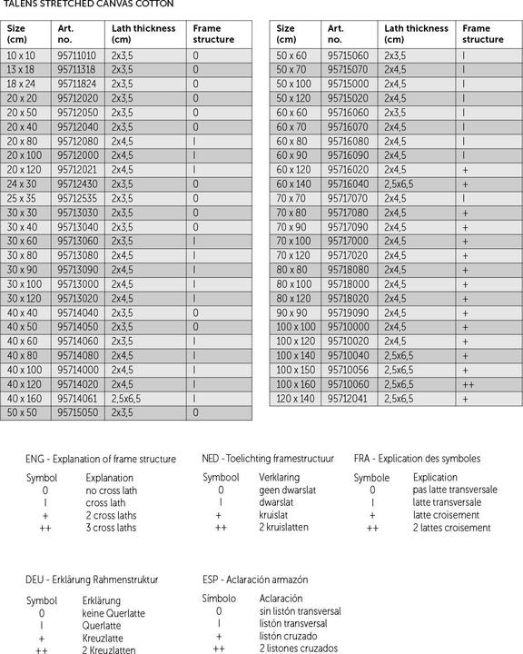 Actual product image Talens Stretcher frame (30 x 24 cm)
