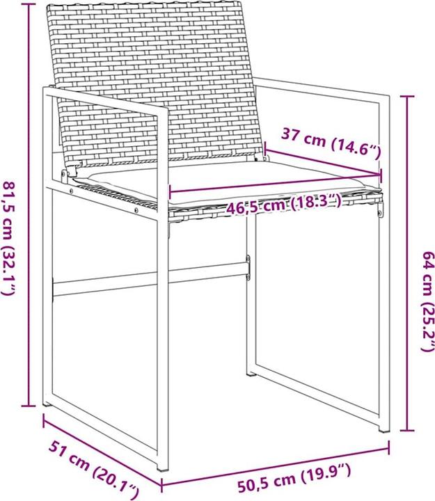 Produktbild vidaXL gartenmöbel (80 x 160 x 73 cm)