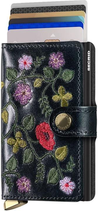 Actual product image Secrid Stich Floral Miniwallet, black