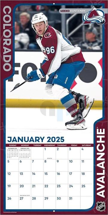 Actual product image NHL - Colorado Avalanche - 30.5 x 30.5 cm team wall calendar 2025 (30.5 x 30.5 cm)